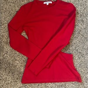 Elizabeth and Womens Kelton Red Cut-Out Pullover